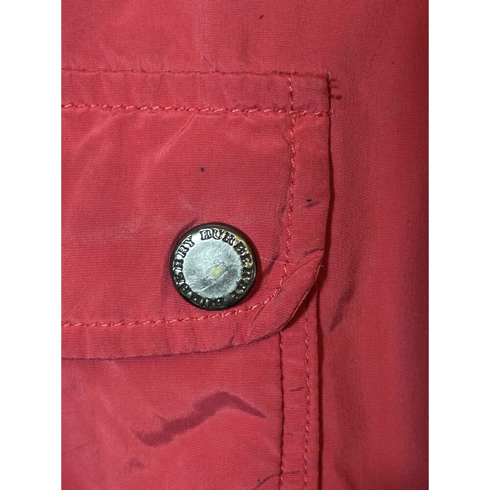 Burberry London Jacket Youth Red Nova Check Winter Rain Boy Zip Snap Size 10 US - Picture 6 of 12